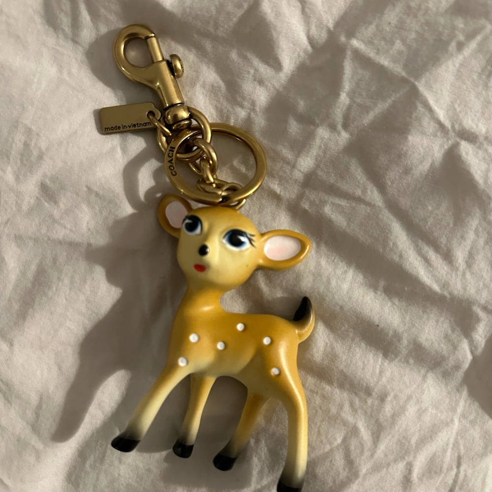 Coach Tan and Black Fawn Keychain - Picture 5 of 7